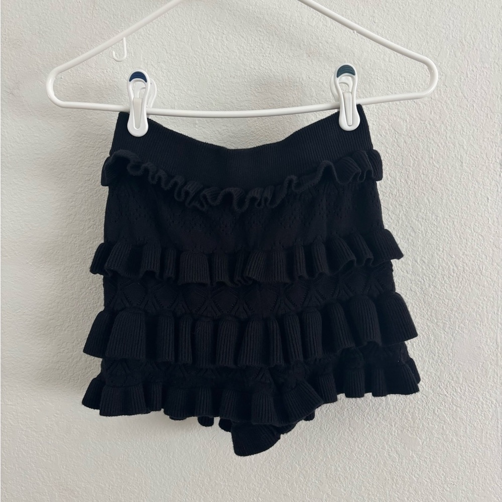 Amazon Black Ruffle Shorts
